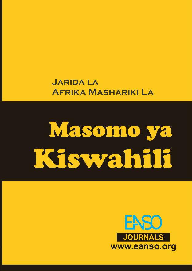 EANSO EAJSS JAMMK - East African Journal of Swahili Studies Cover