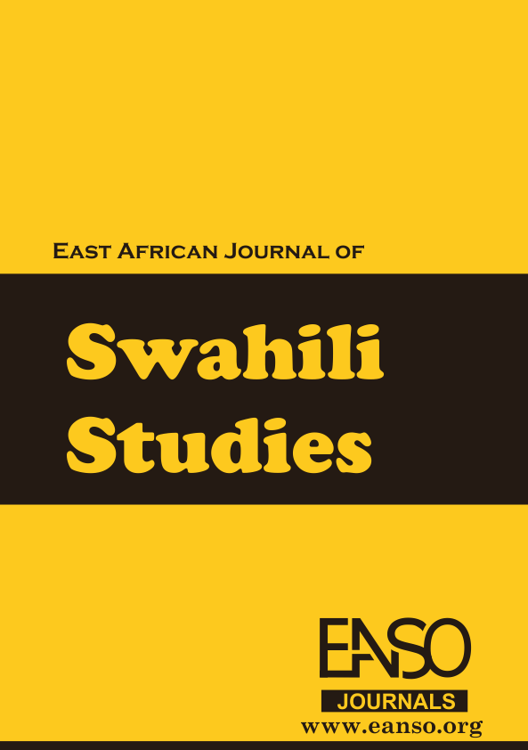 EANSO EAJSS JAMMK - East African Journal of Swahili Studies Cover